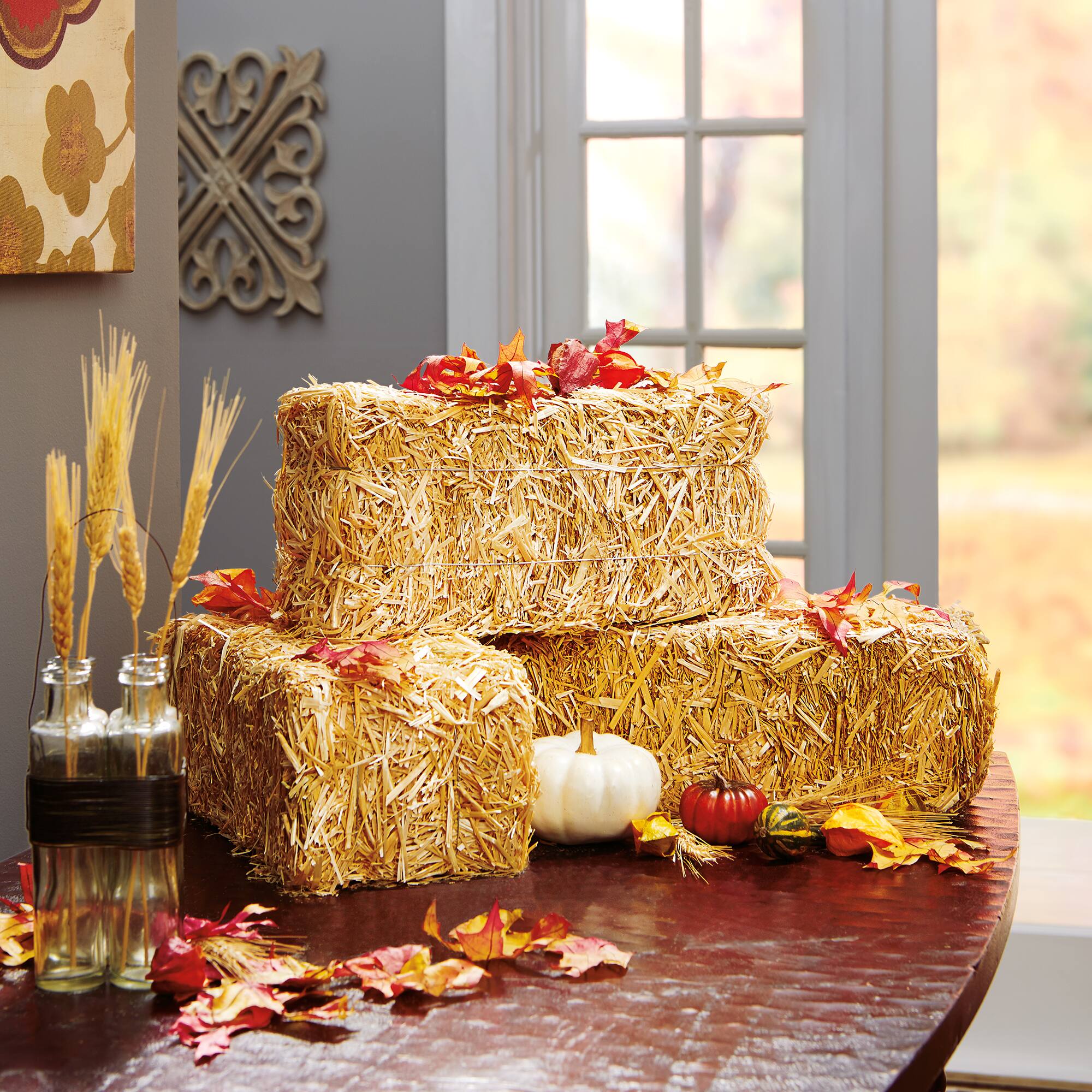12 Pack: 13" Decorative Straw Bale by Ashland®